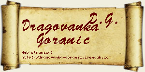 Dragovanka Goranić vizit kartica